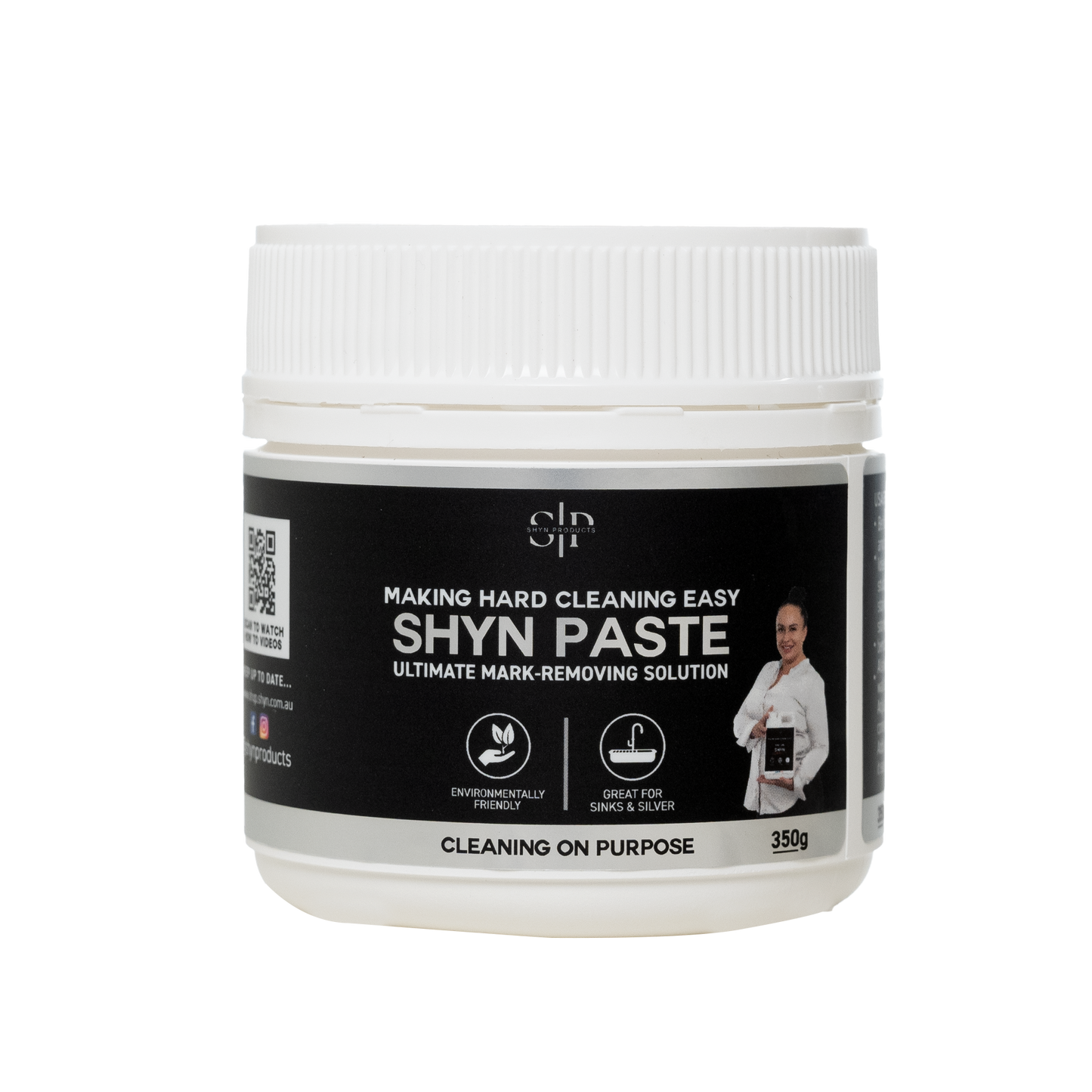 350g SHYN Paste in a white container with a shyn paste label