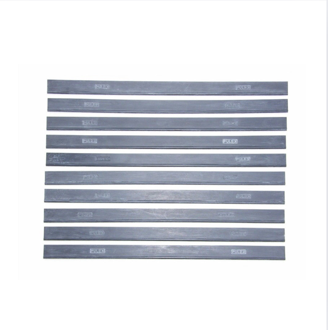 Pulex rubbers for the squeegee