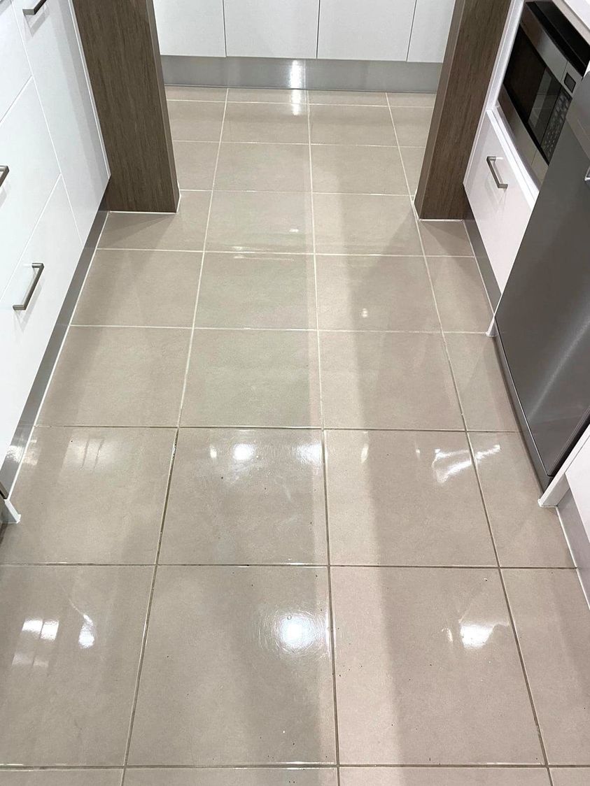 Cleaning The Floor Grout