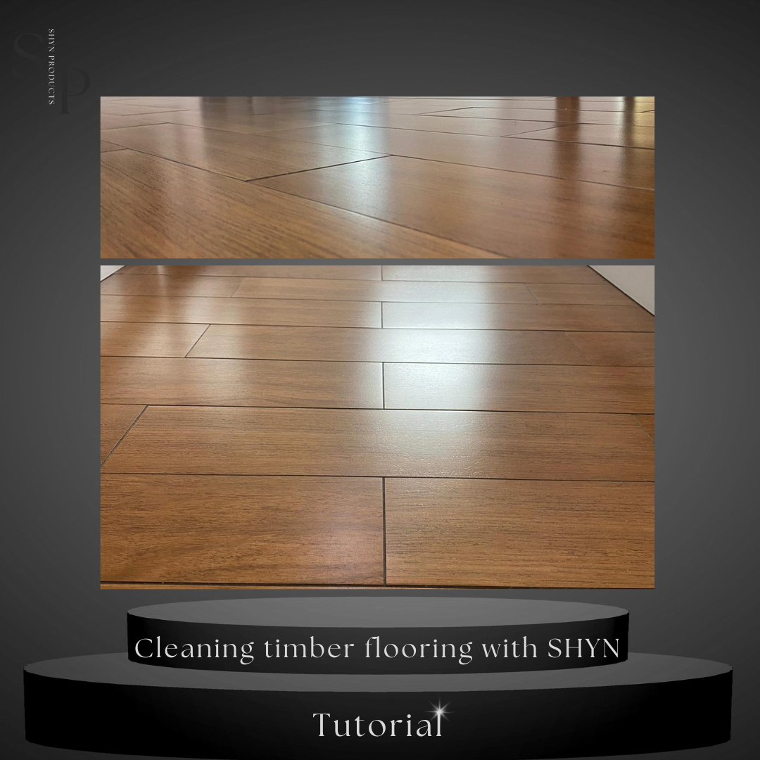 Regular cleaning timber floors that are maintained DAILY