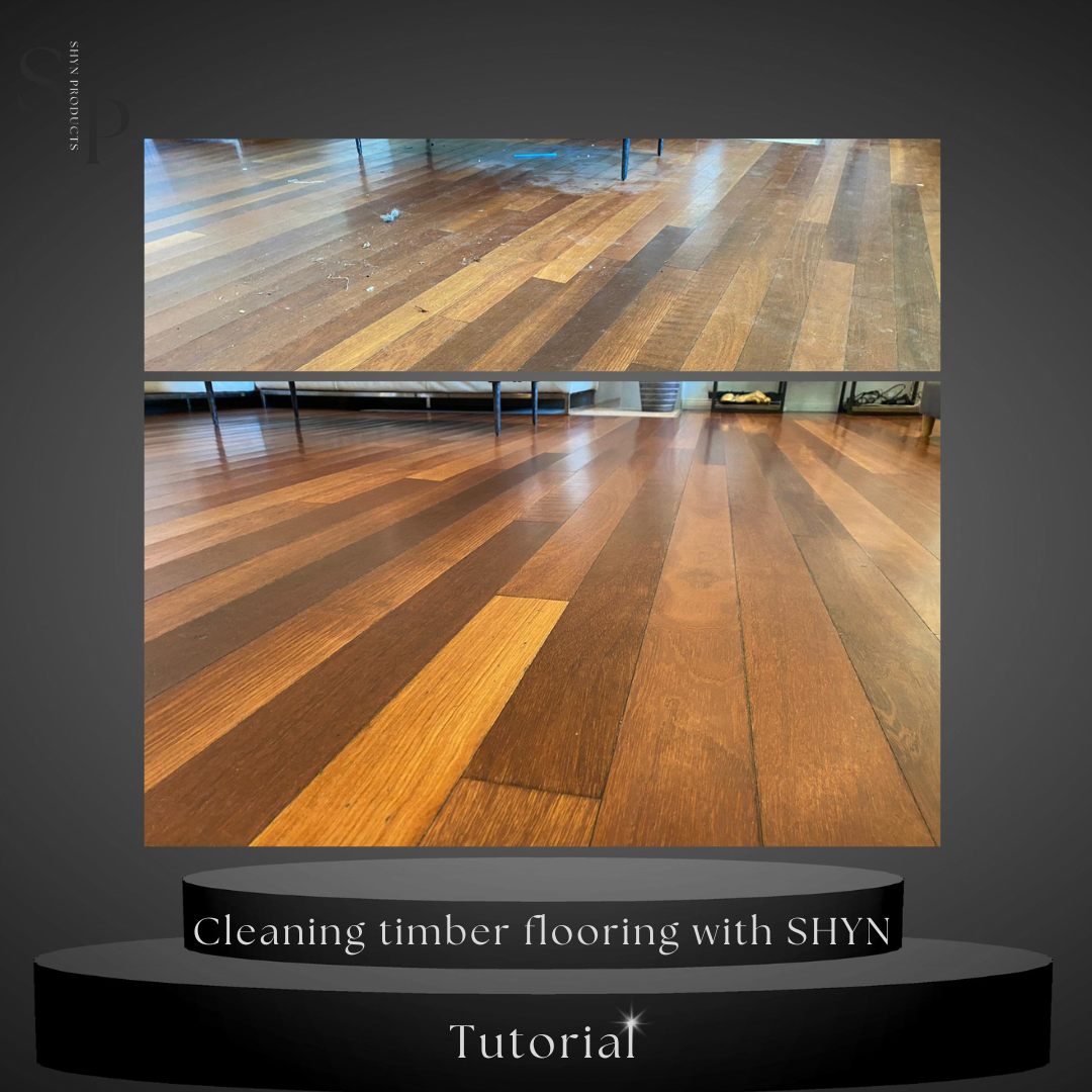 Regular cleaning timber floors (there are really old) that are DIRTY