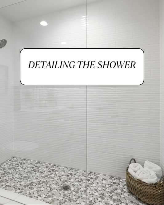 A PICTURE A SHOWER WITH THE WORD DETAILING THE SHOWER 