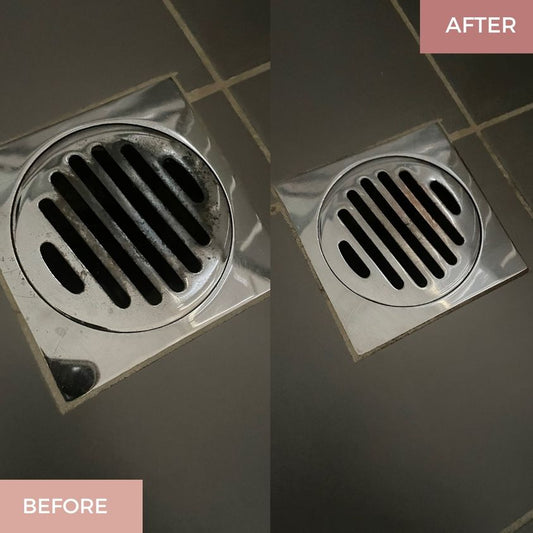 REMOVING SURFACE STAINS ON DRAIN COVERS