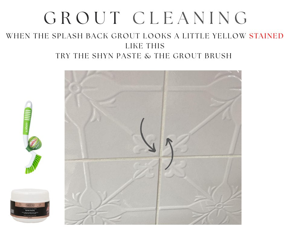 Cleaning Yellow and Stained Grout THE SHYN SHOP