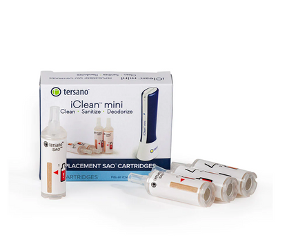 4 iclean mini cartridges inan  blue and white box 