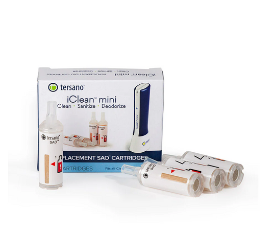 4 iclean mini cartridges inan  blue and white box 
