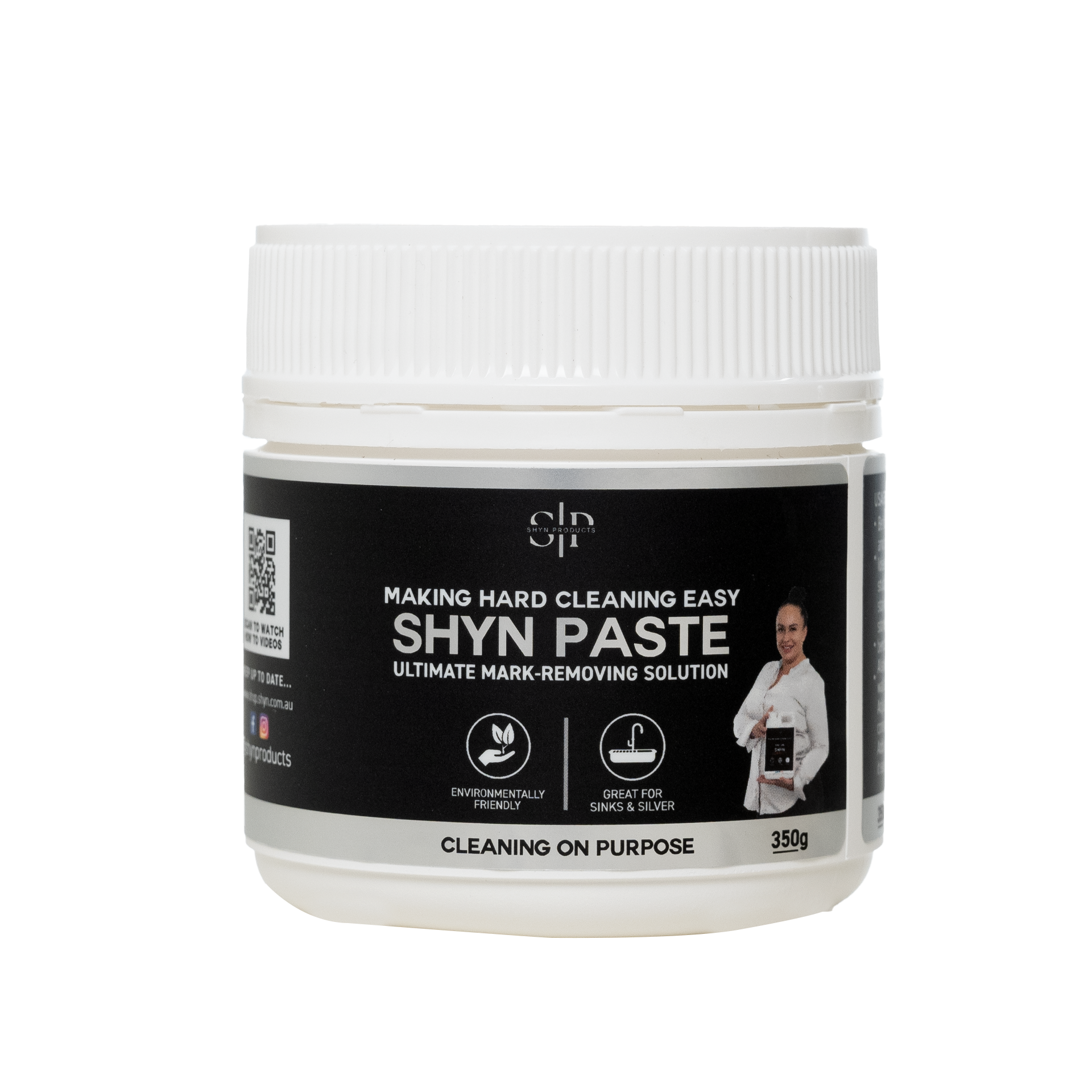 350g SHYN Paste in a white container with a shyn paste label 