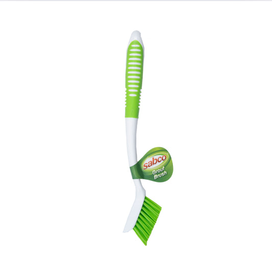 Green and white sabco long bristle brush 