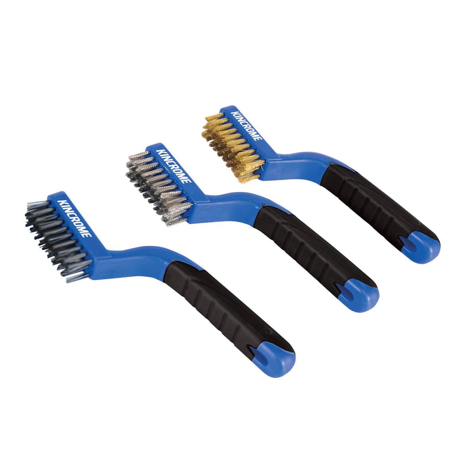 Blue Kingchrome Brush, brass, stainless steel and nylon 