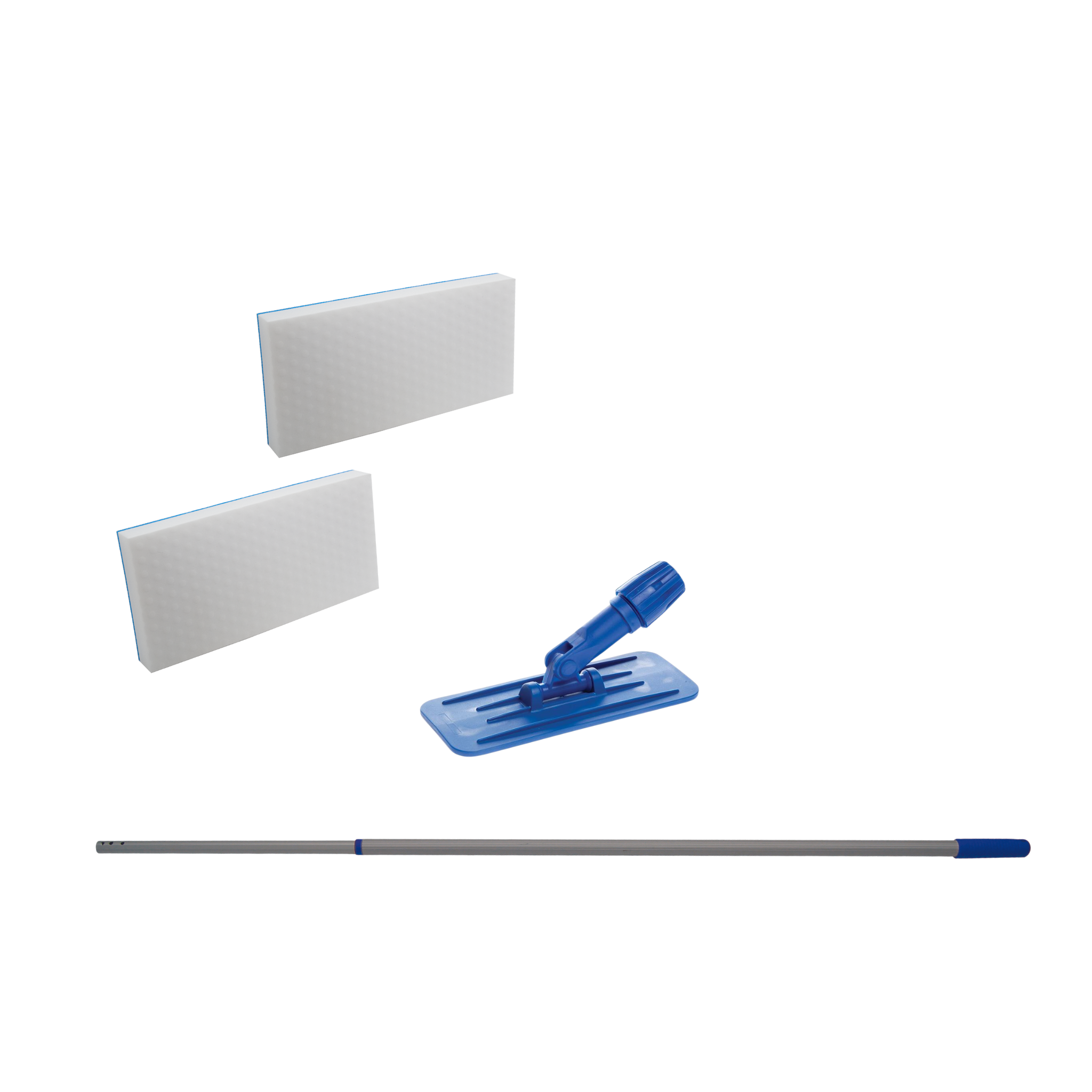 2 X 25CM MAGIC ERASER, 1 DOODLE BUG HOLDER AND 1 1.8M EXTENDABLE POLE
